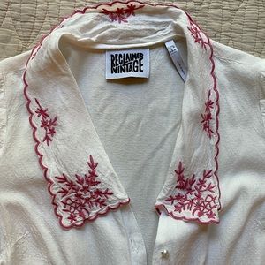 reclaimed vintage embroidered blouse